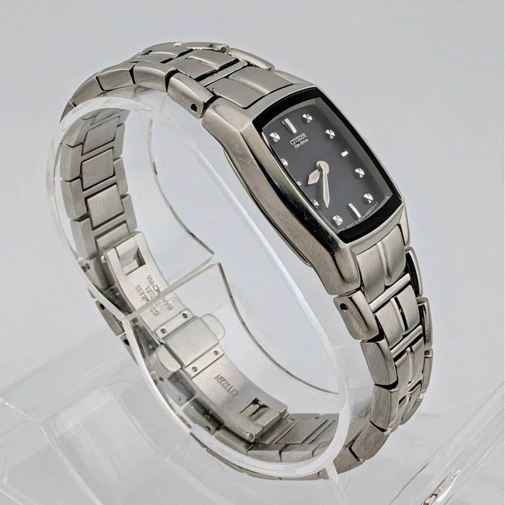 Citizen Eco-Drive B023-S058112 Black Dial Diamond Watch New Capacitor 5.5